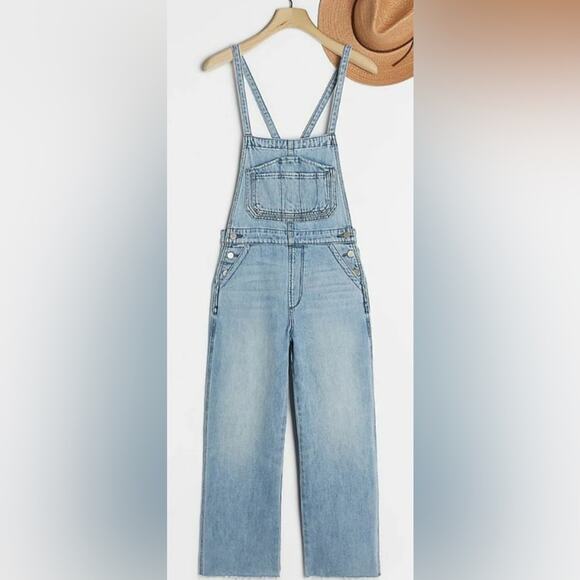 Anthropologie Joe’s Jeans Wide Leg Denim Bib Overalls captivate size small - Picture 1 of 9